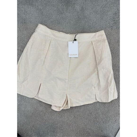 NWT Sugarlips Cape Town Pleated Split Leg Shorts, $70 Med  F9 - Picture 3 of 5